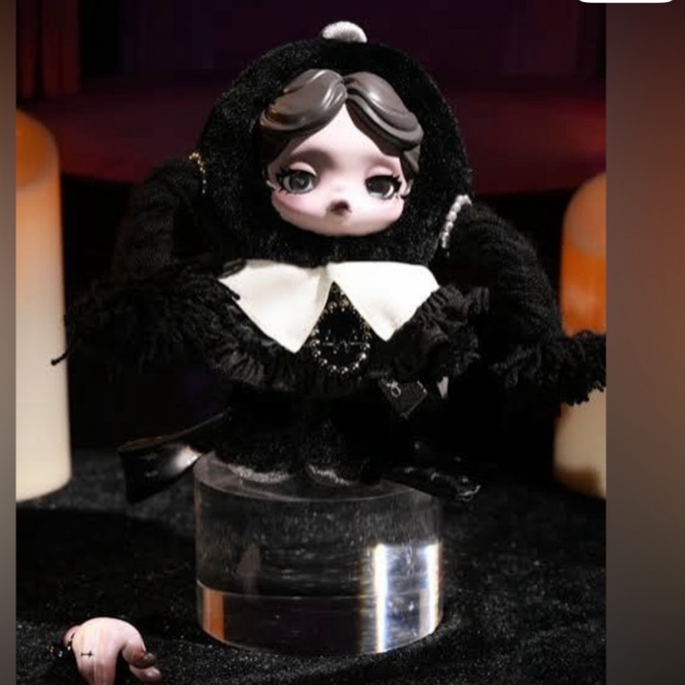 Wednesday Addams Plush Pendant - Black